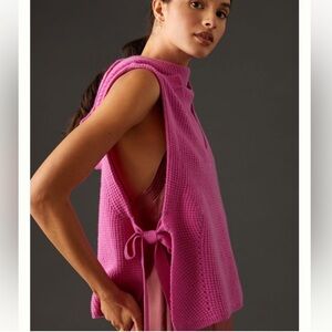 Anthropologie Maeve Cashmere Hooded Bib Sweater